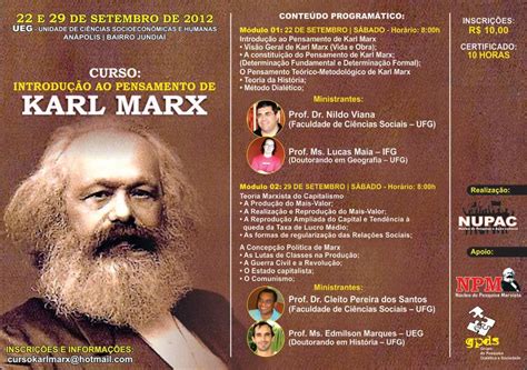 Informe E Crítica Curso Introdução Ao Pensamento De Karl Marx