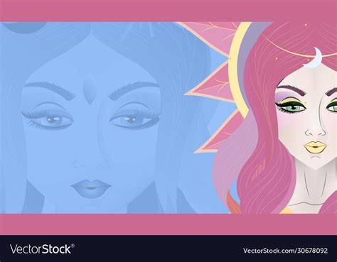 Silhouette with long hair Royalty Free Vector Image