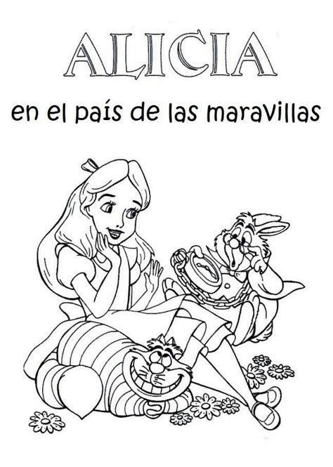 Dibujos de Alicia en el país de las maravillas 1 para Colorear para