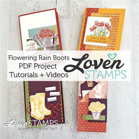 Stampin Up Flowering Rain Boots Card Tutorials Pdf Etsy