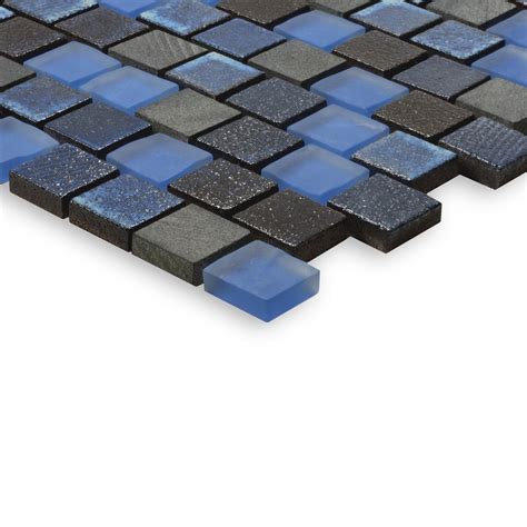 Light Blue Blend 1 X 1 Mosaic Tile Gl82323b1 Glass Pool Tile Aquablu Mosaics