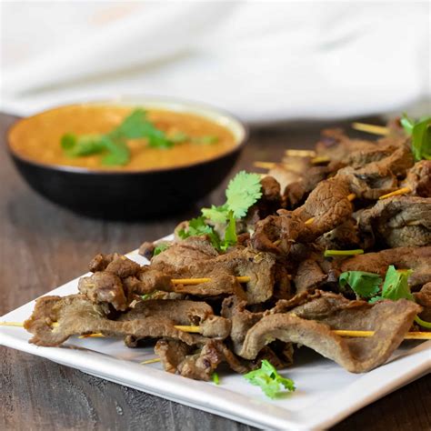 Beef Satay Recipe With Thai Peanut Sauce The Black Peppercorn