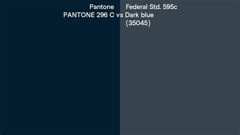 Pantone 296 C Vs Federal Std 595c Dark Blue 35045 Side By Side