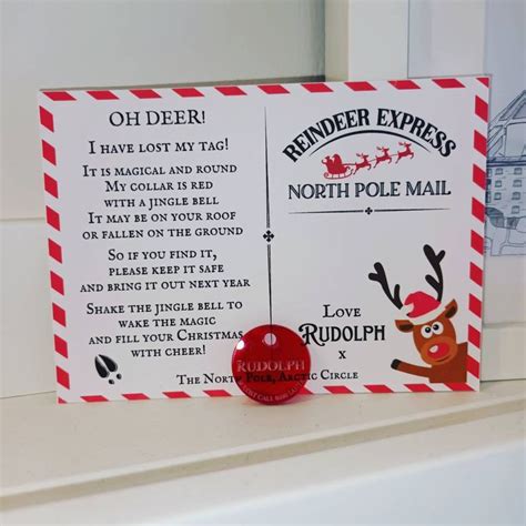 Rudolph S Lost Tag Poem Card Rudolph S Lost Tag Etsy UK In 2023