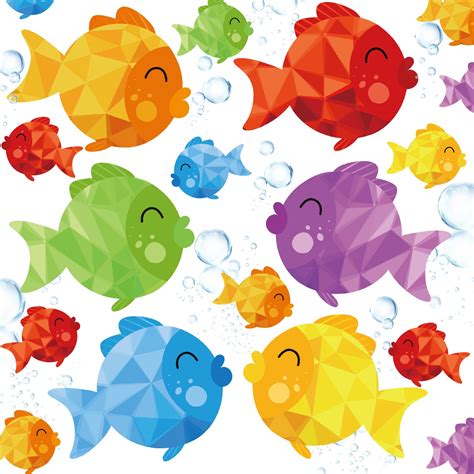 Buy 48 Pieces Colorful Fish Accents Paper Fish Cutouts Under The Sea