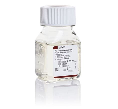 Gibco Penicillin Streptomycin Glutamine 100X Quantity 100 ML Cell