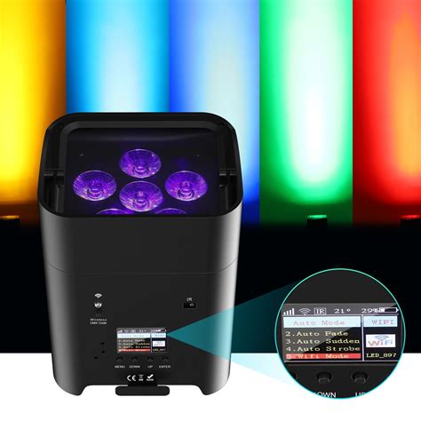 Led X W Rgbwa Uv Battery Powered Wireless Dmx Par Can Dj Uplighting