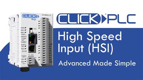 Click Plc High Speed Inputs Hsi The Best Value Plc For Making