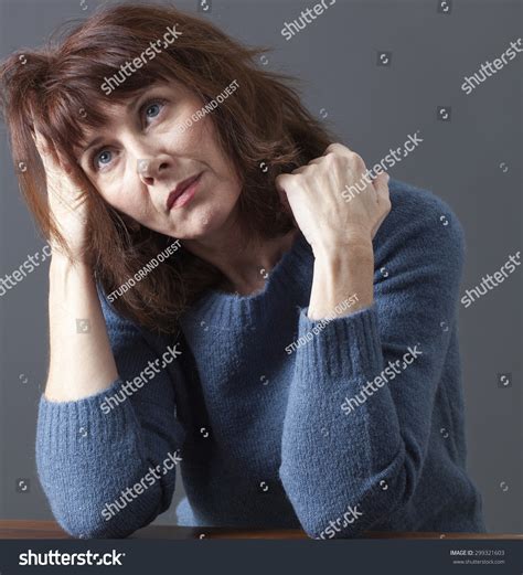 Portrait Mature Uncombed Woman Brown Hair Stock Photo Shutterstock
