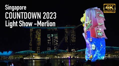 Singapore Marina Bay Countdown Merlion Youtube