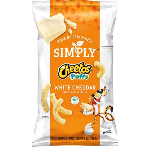 Simply Cheetos Puffs Cheese Flavored Snacks White Cheddar 8 Oz