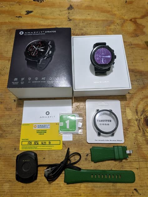 Amazfit Stratos Smartwatch Gps Vo Max Fullset Ex Garansi Resmi