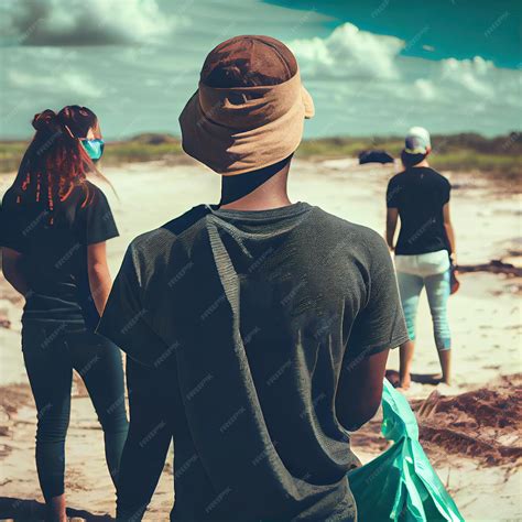 Premium Photo | A group of people walking on the beach