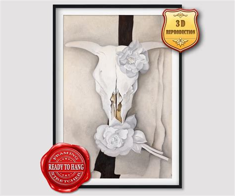 Georgia O'keeffe Cow's Skull With Calico Roses Giclee Print ...