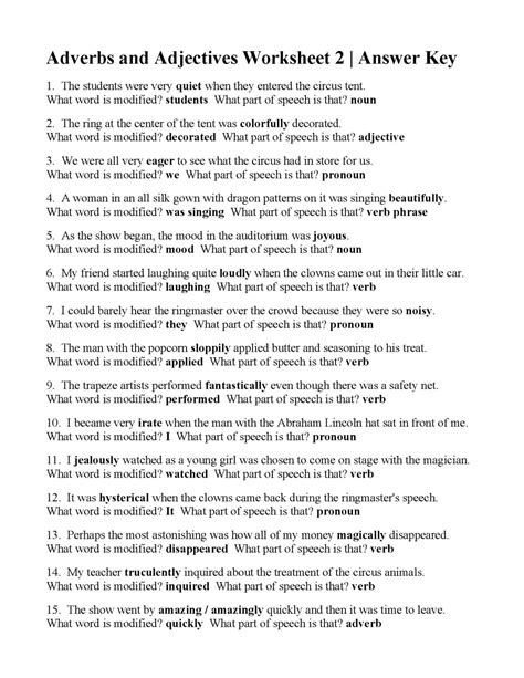 Adverb Clauses Worksheets With Answers AdverbWorksheets Net