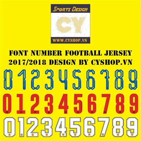 Check out this @Behance project: “Font number football jersey 2017/2018 ...