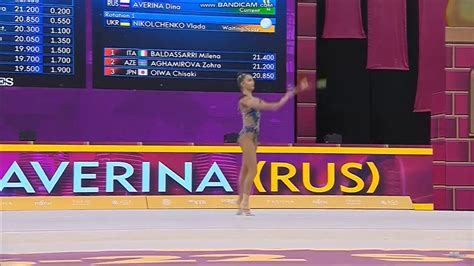 Dina Averina Clubs Rhythmic Worlds Baku Youtube