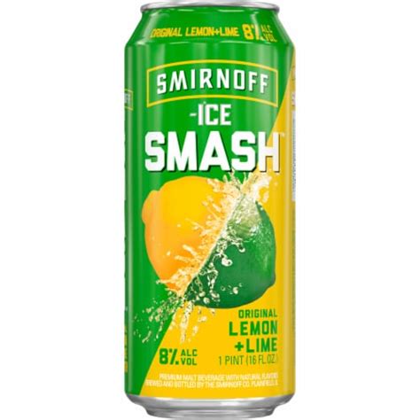 Smirnoff Ice Smash Lemon Lime 16 Fl Oz Frys Food Stores