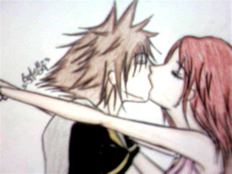 Sora and Kairi Kiss by EMnEM23 on DeviantArt