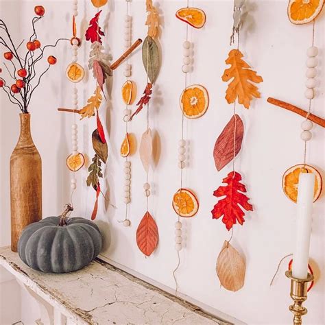 Herbst Girlanden basteln für Herbstdeko 8 hübsche DIY Ideen