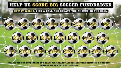 Soccer Fundraiser Help Fill My Board Etsy