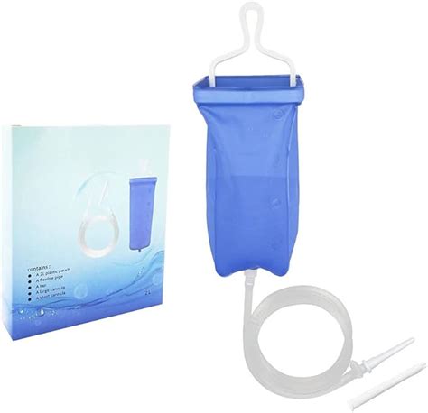 Telismei Sac à lavement souple avec canule Poche 2 Litres de l Kit