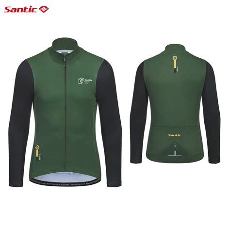 Santic Chaquetas De Ciclismo De Invierno Para Hombre Camisetas De Lana