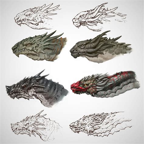 Artstation Dragon Sketches