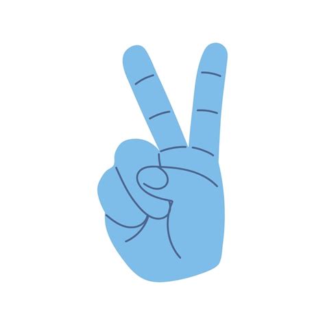 Premium Vector Peace And Love Hand Gesture Icon Isolated