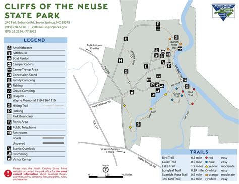 North Carolina State Park Maps Dwhike