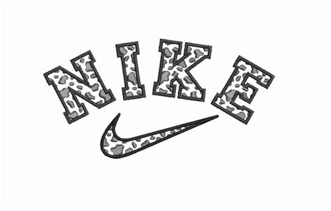 Nike Pattern With Cow Logo Embroidery Design File Embroidery Machine