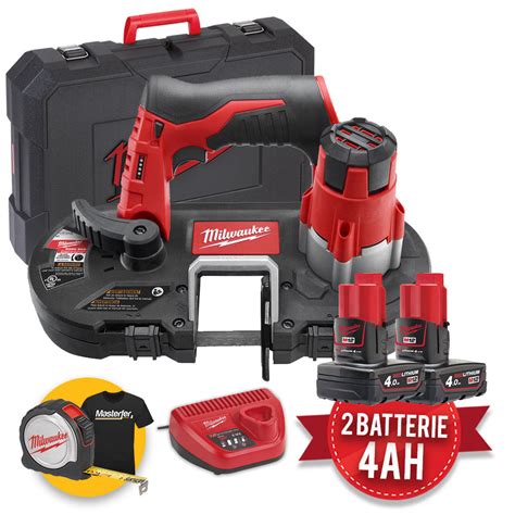 Milwaukee M12BS 402C Sega A Nastro A Batteria 12V 2 X 4Ah Masterfer It