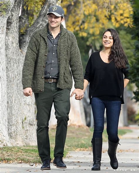 Mila Kunis And Ashton Kutcher Walking In LA December 2016 POPSUGAR