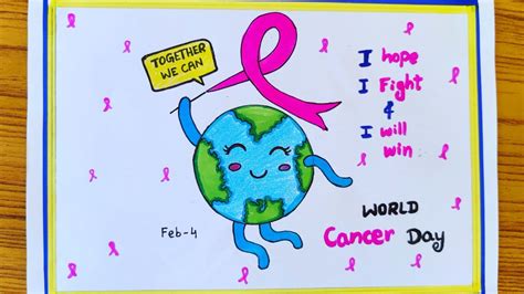 World Cancer Day Drawing Easy Stepcancer Awareness Poster Drawing