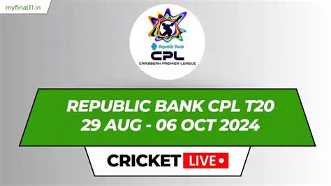 CPL 2024 Full Schedule Team Squad Venue Match Details