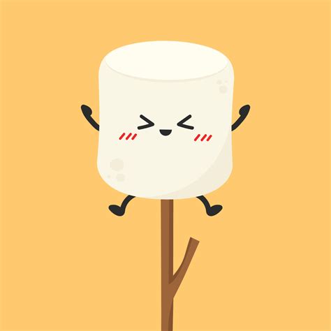 Marshmallow cartoon. marshmallow character design. Marshmallow vector ...