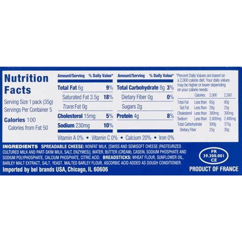 Laughing Cow Cheese Nutrition Facts Nutrition Ftempo