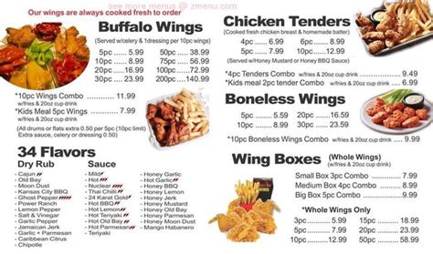 Online Menu of Americas Best Wings Restaurant, Norfolk, Virginia, 23505 ...