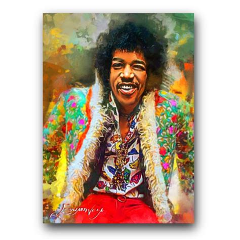 Jimi Hendrix 38 Art Card Limited 17 50 Edward Vela Signed Music EBay