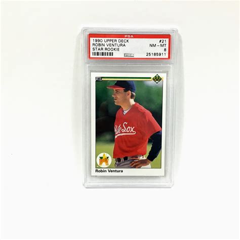 Robin Ventura 1990 Upper Deck Baseball Rc Rookie Card White Etsy