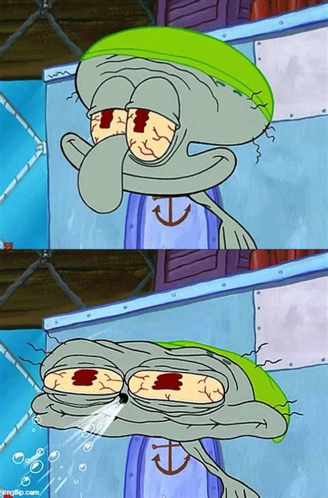 Squidward Deflated Panels Blank Template Imgflip