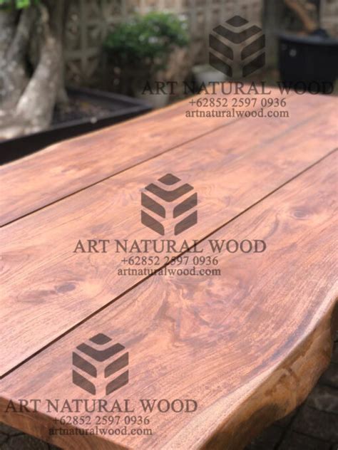 Meja Makan Outdoor Kayu Jati Solid Art Natural Wood