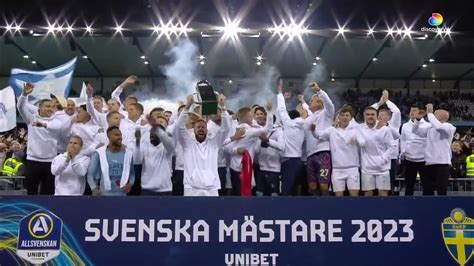 Malmö Ff Svenska Mästare 2023 🏆 Lyfter Pokalen Youtube