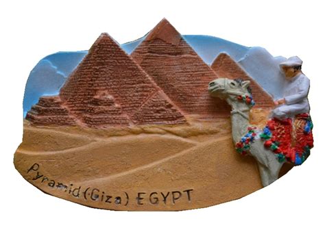 Egyptian Pyramids Hand Painted Aromatherapy D Fridge Magnets World