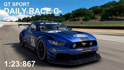 GT Sport Daily Race Laguna Seca Qualifying Ford Mustang Gr 3 YouTube