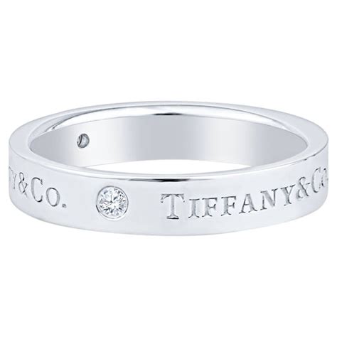 TIFFANY and CO. Platinum and Diamond "Victoria Band Ring" at 1stDibs