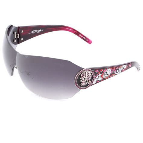 Ed Hardy Ehs 042 Catcher Sunglasses Amethyst