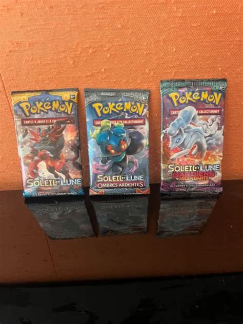 LOT DE 3 booster Pokémon soleil et lune 1 2 3 neuf EUR 22 50