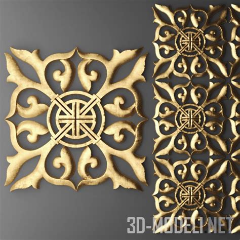 3D модель – Лепной декор розетка