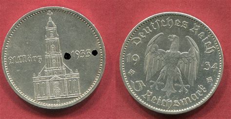 Iii Reich Reichsmark Gedenkm Nze Min Gereinigt A Garnisonkirche